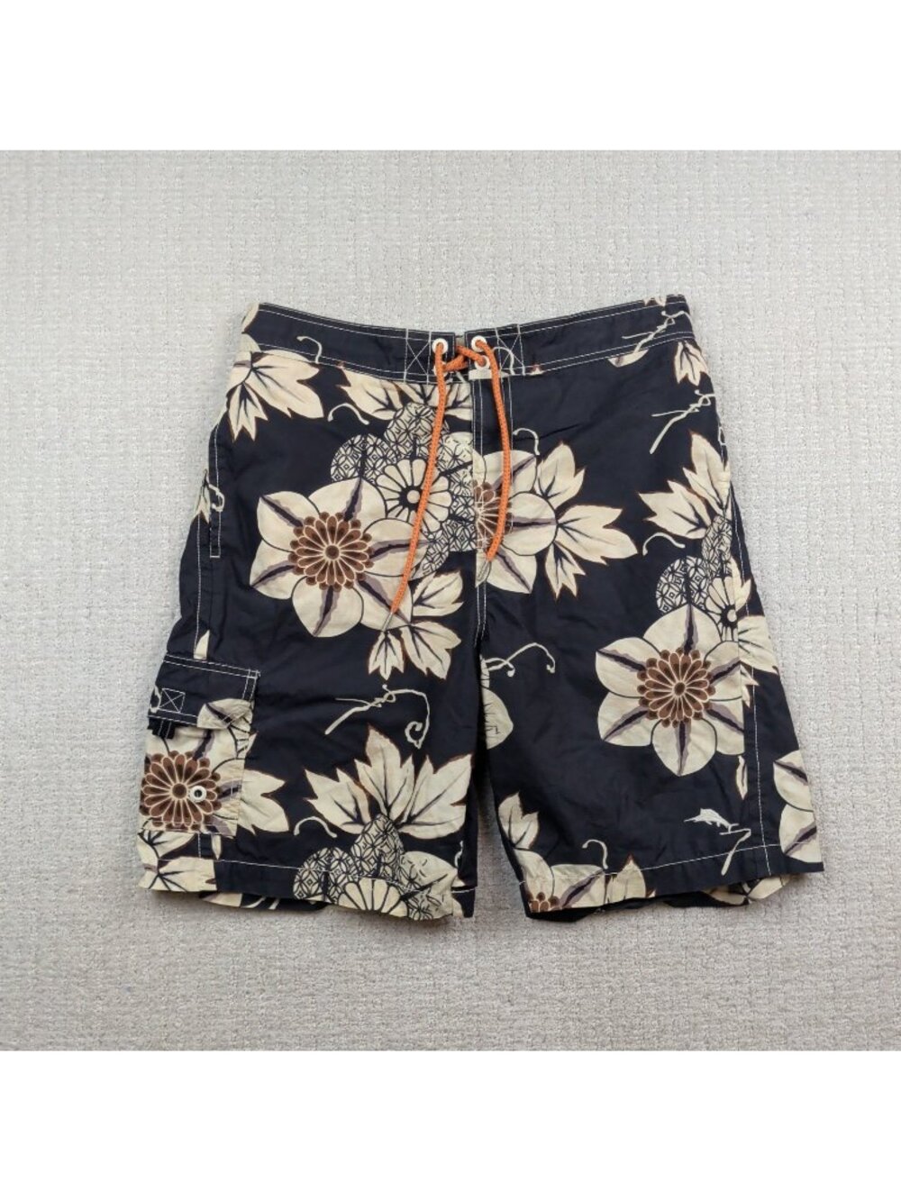 Y2K Tommy Bahama Relax Men's Swim trunks Sz M Mesh Lined Floral Tropical Surfer